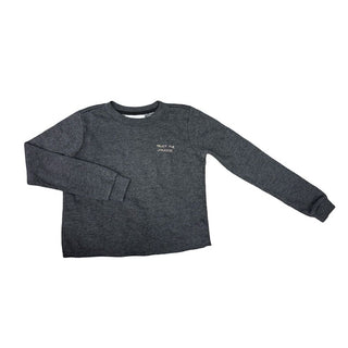 Spiritual Gangster Charcoal Grey Sweatshirt with "Trust the Universe", 10 years