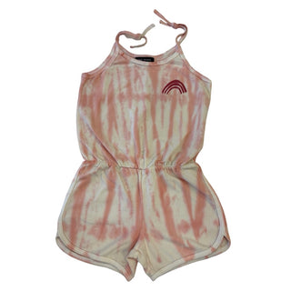 Tiny Whales Pink tie dye romper, 6 years