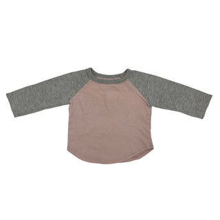 Mini Mioche Pink/grey baseball tshirt, 3-6 months