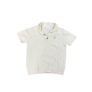 Next Cream Knit Collared T-shirt, 4-5 years