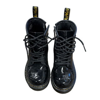Dr. Martens 1460 Black Glitter Star Patent Lace Up, 13 little kid