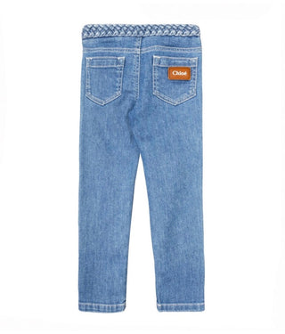 Chloe Denim jeans w/braided waistband, 10 years