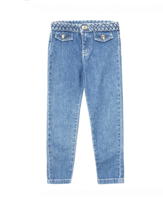 Chloe Denim jeans w/braided waistband, 10 years