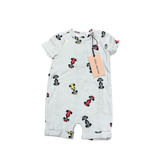 Miles the Label Cream Onesie with Race Car, 3 months
