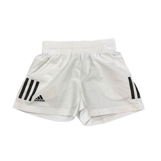 Adidas White Shorts with three vertical stripes, xs