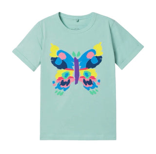 Stella McCartney Turquoise crewneck w/butterfly graphic, 10 years
