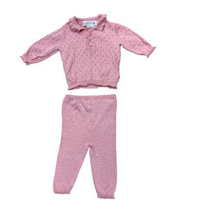Bonpoint Pink Set with Pointelle Cardigan , 3 months
