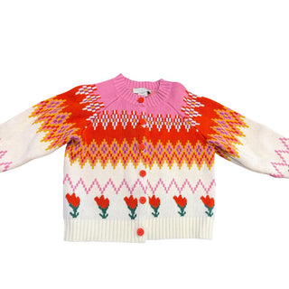 Stella McCartney Multicolor fair isle tulip cardigan, 5 years