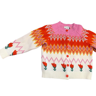 Stella McCartney Multicolor fair isle tulip cardigan, 5 years