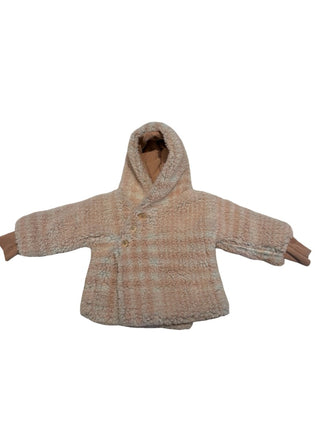 1 + in the family Pink plaid shearling jacket, 12 months