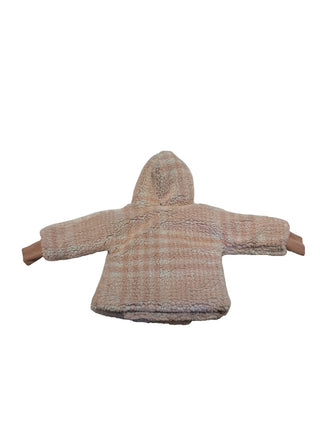 1 + in the family Pink plaid shearling jacket, 12 months