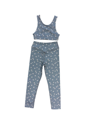 Play by Rylee + Cru Blue set w/flowers, 8-9 years