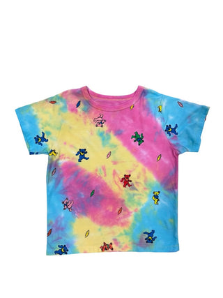 Chaser Tie dye tshirt with colourful bears, 10 years