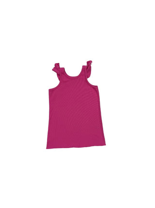 Chaser Pink ribbed tank w/frill sleeves, 6 years