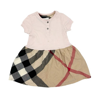Burberry plaid dress w/pink top, 2 years