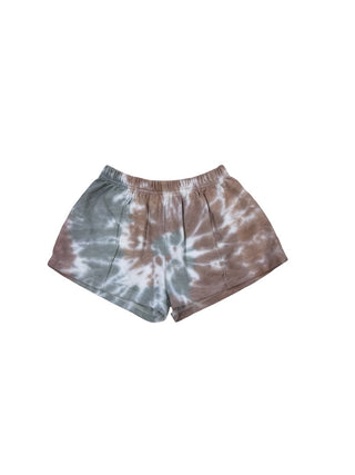 Rylee + Cru Brown and blue tie dye tshirt, 8-9 years