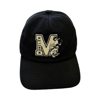 Moncler Black logo cotton Gabardine baseball cap, Medium (54 cm)