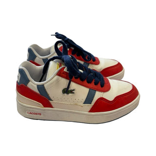 Lacoste T-Clip sneakers in white/red/navy, 12 little kid