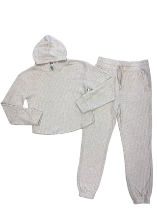 Spendid Oatmeal knit ribbed set, 10 years