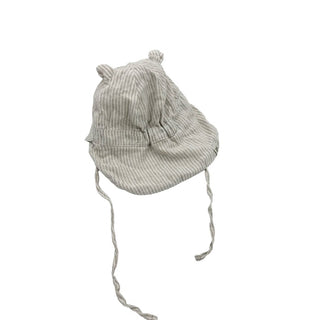 Hutteli Hut linen stripped hat, 9-12 months
