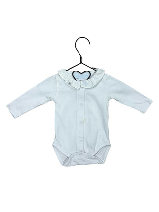 Tartine et Chocolat White Onesie with Collar, 1 month