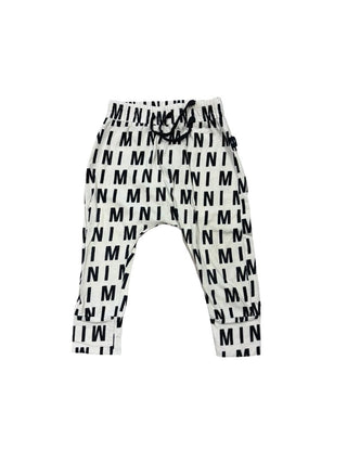 Hux Baby White and Black "Mini" Pattern Pants, 2 years