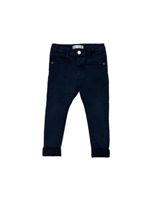 Zara  Navy Denim Cuffed Pants, 3-4 years