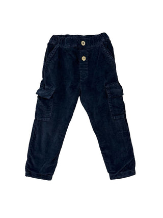 1 + In The Family Navy Blue Corduroy Cargo Pants, 24 months