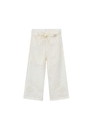 Mayoral New with tags Embroidered linen trousers, 4 years