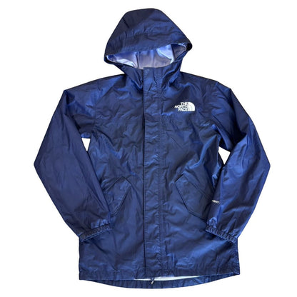 The North Face navy rain coat w/lavender detachable fleece, 7-8 years