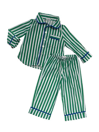 Midnight Palms Green Stripe Pajama Set, 2 years