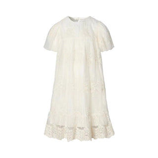 Noppies New w/tags Enshi short sleeve dress in antique white, 5-6 years