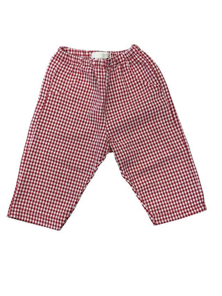 Zara Red and White Gingham Pants, 3-6 months