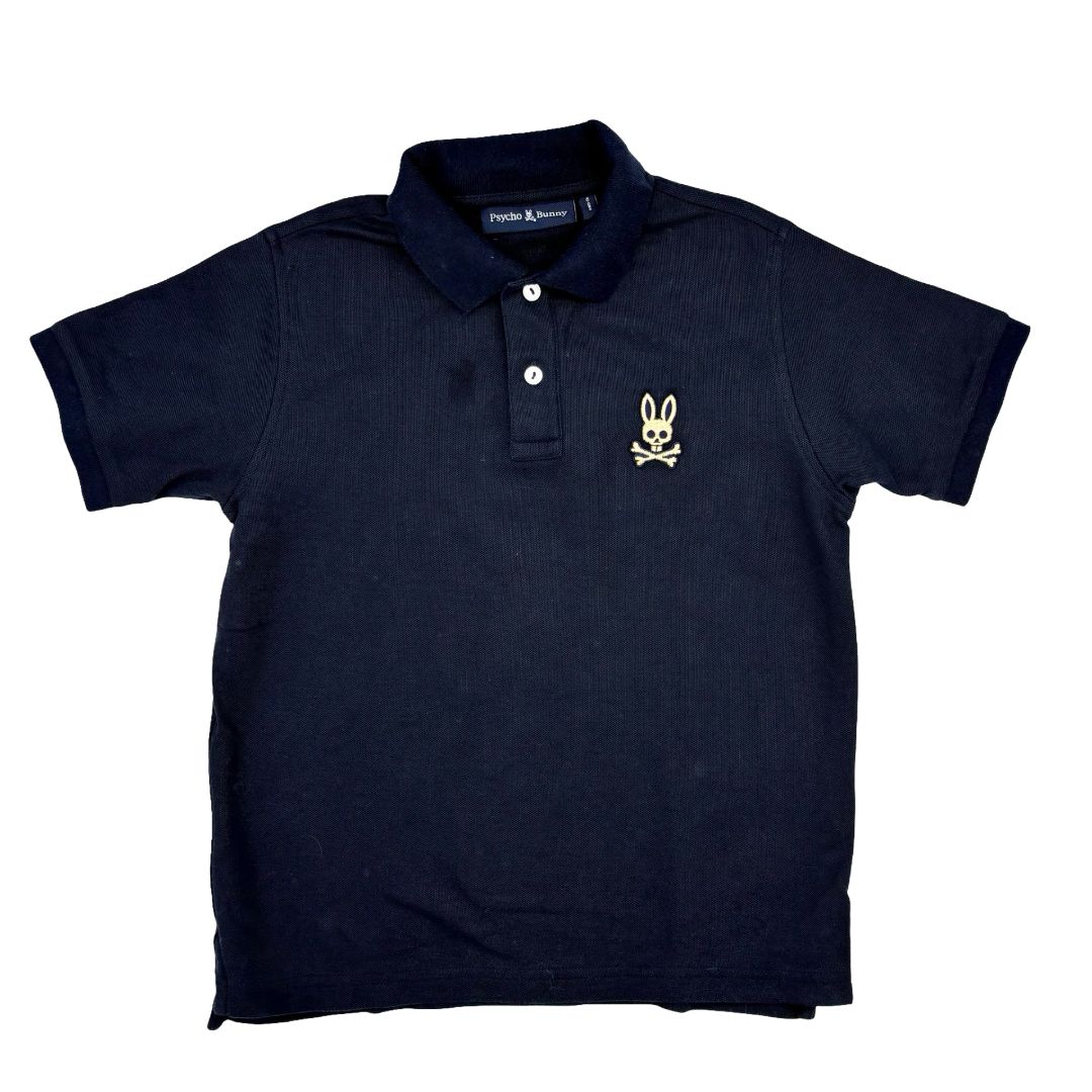 Pyscho Bunny black collared golf shirt, 10-12 years