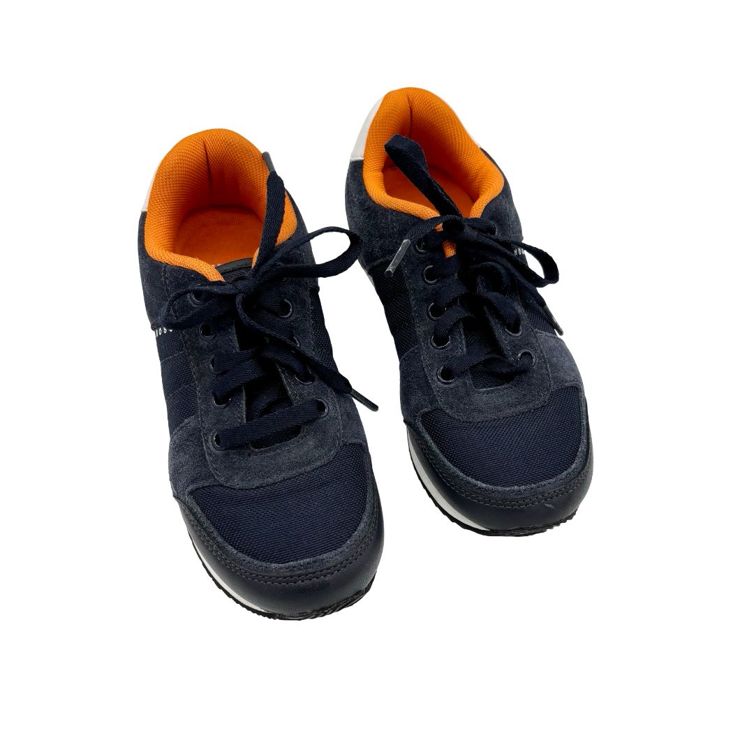 Hugo Boss navy sneakers, 13.5 big kid