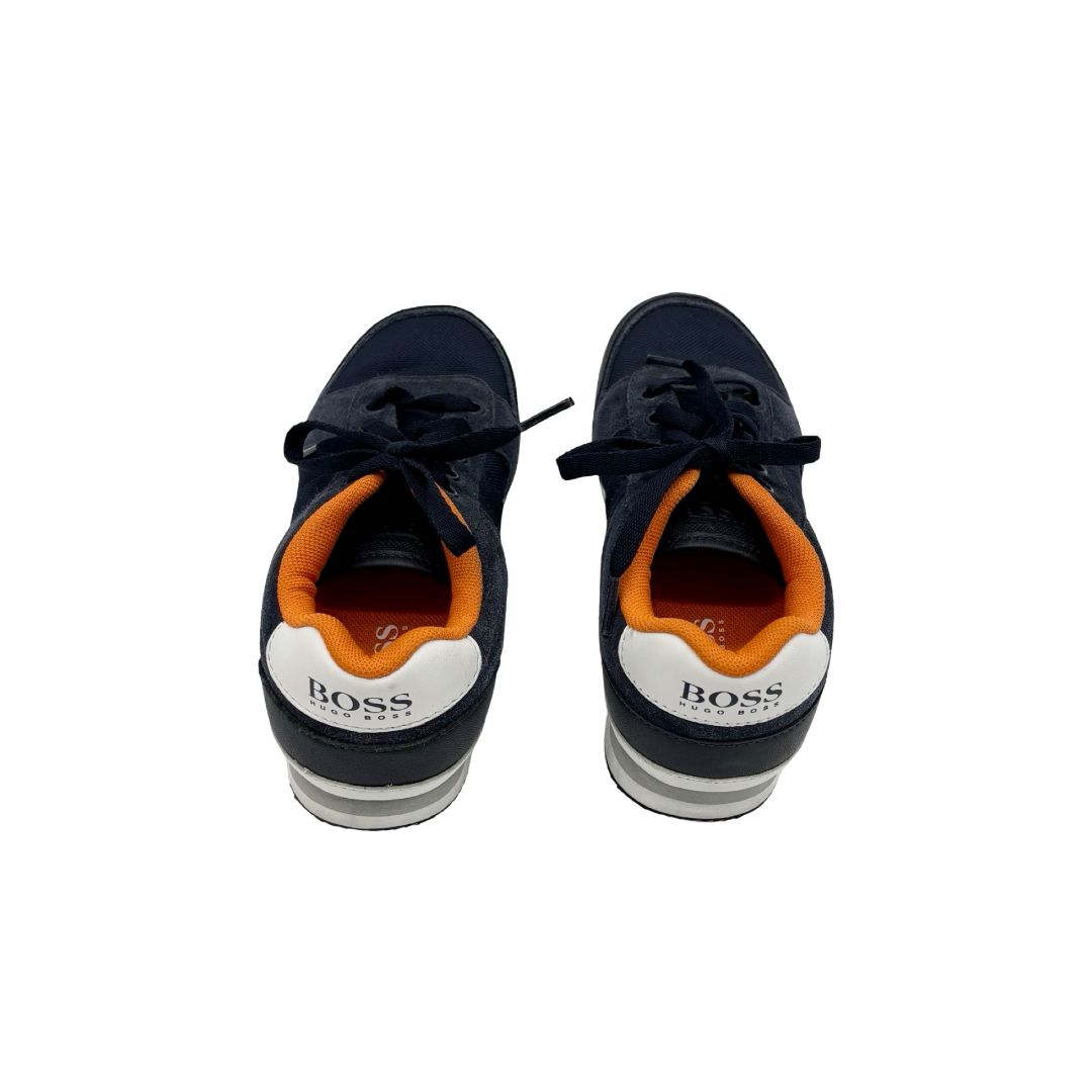 Hugo Boss navy sneakers, 13.5 big kid