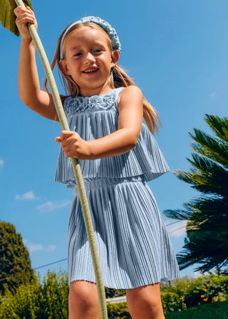 Abel & Lula Girl pleated skirt set, 4 years