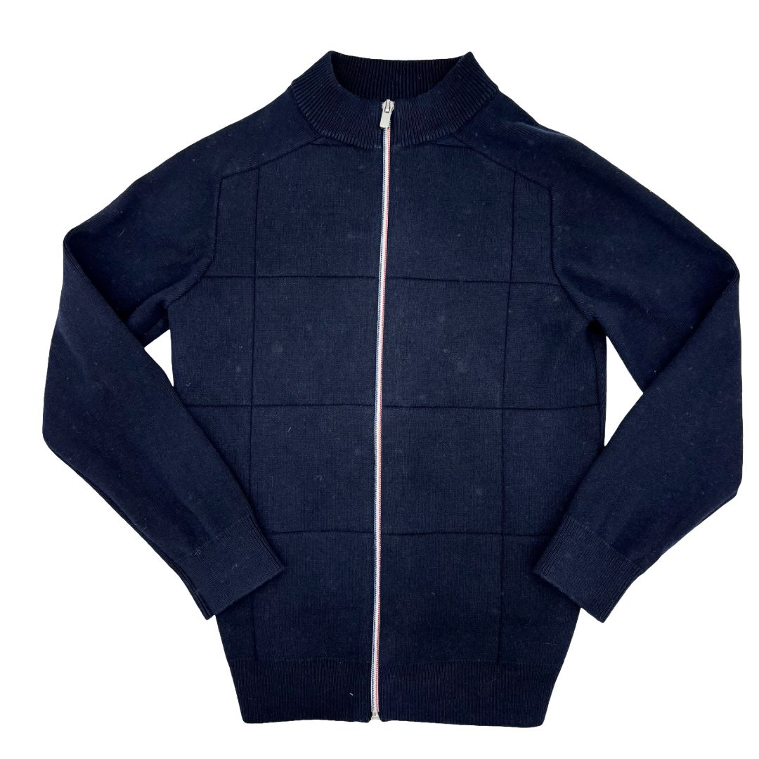 Jacadi navy zip up sweater, 12 years