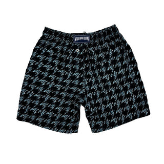 Vilebrequin black w/blue fish swim shorts, 10 years