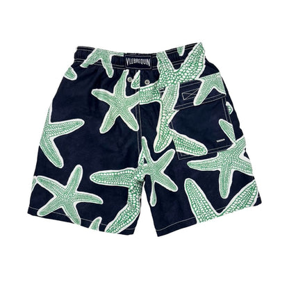 Vilebrequin navy w/green starfish swim shorts, 10 years