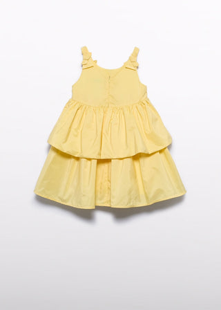 Abel & Lula Girls taffeta yellow ruffle dress new with tags, 4 years
