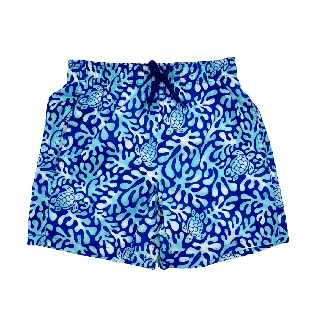Vilebrequin blue/turquoise turtle swim shorts, 10 years