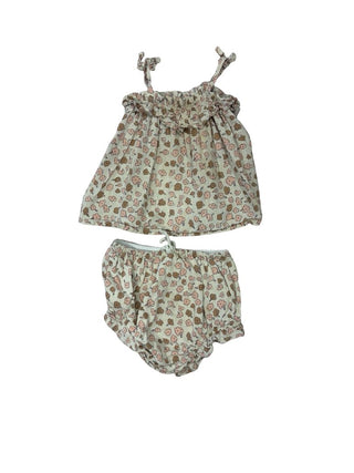 Rylee + Cru Brown, Pink and Sage Floral Set, 6-12 months