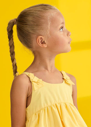 Abel & Lula Girls taffeta yellow ruffle dress new with tags, 4 years