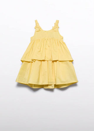 Abel & Lula Girls taffeta yellow ruffle dress new with tags, 4 years