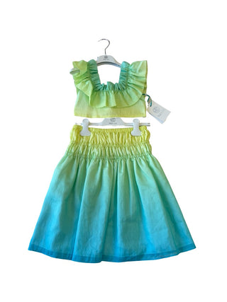 Abel & Lula Ombré ruffle skirt and top new with tags, 4 years