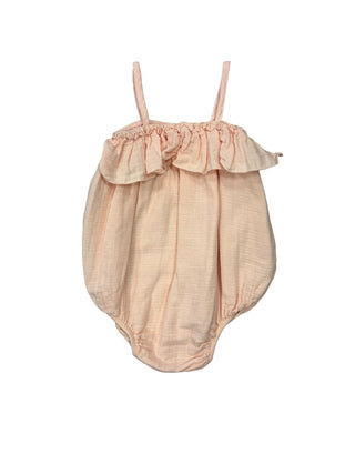 Lii Lu Pink Ruffle Romper, 0-3 months