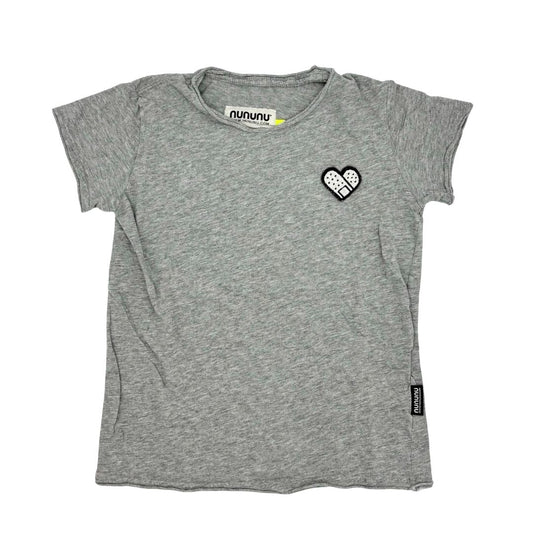 Nununu grey w/bandaid tshirt, 4-5 years