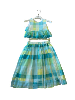 Abel & Lula Midi checkered skirt set, 4 years