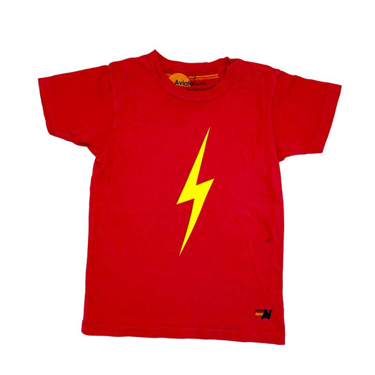 Aviator Nation red w/yellow lightning bolt, 4 years